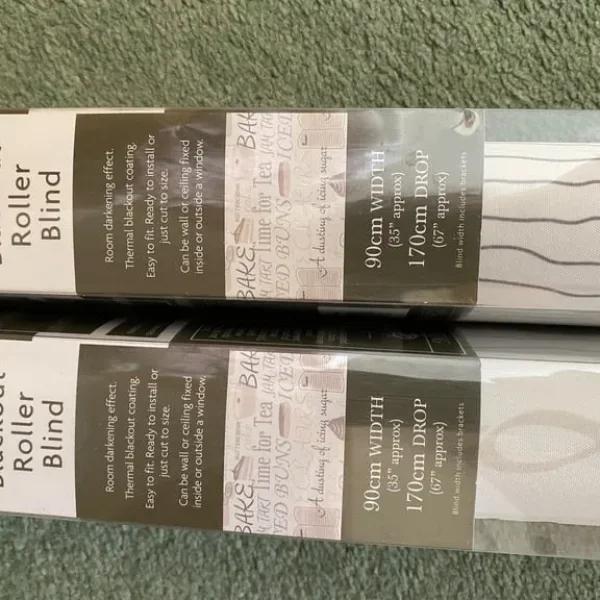 Bake Off patterned blackout roller blinds