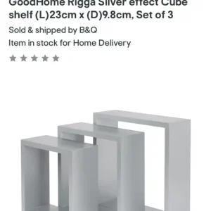 Grey cubed shelves - Image 2