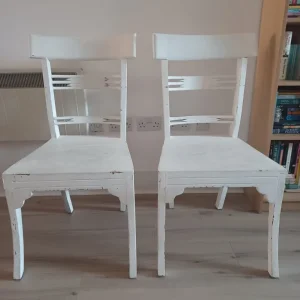 Four White Dining Chairs - Image 5