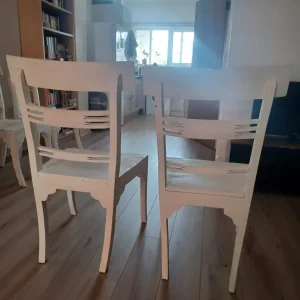 Four White Dining Chairs - Image 6