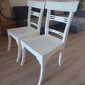 Four White Dining Chairs - Image 7