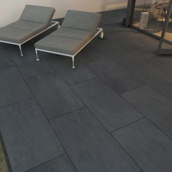 Royal Stones Bavaria Anthracite Porcelain Patio Tiles 1200x600x20mm