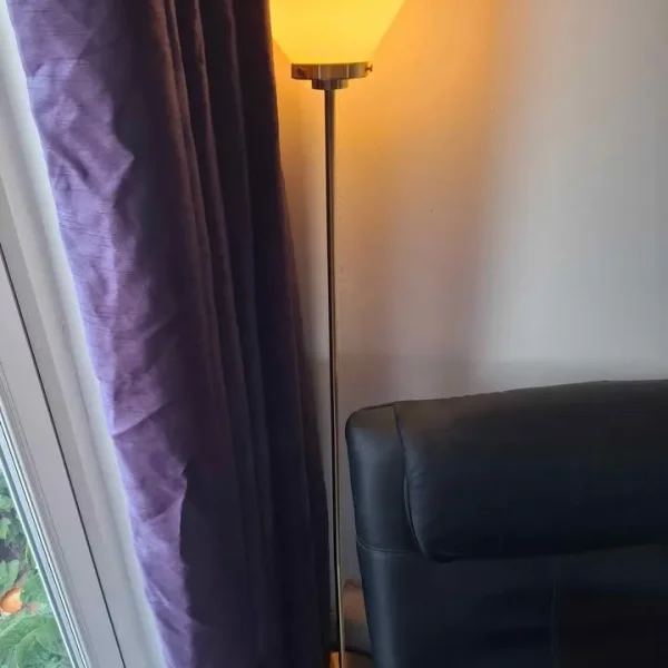 John Lewis gold metal living room lamp