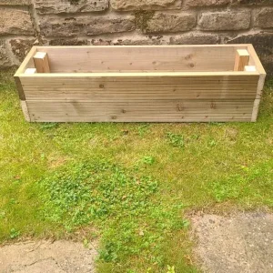 Hand made garden planter, 100cm wide - Image 3