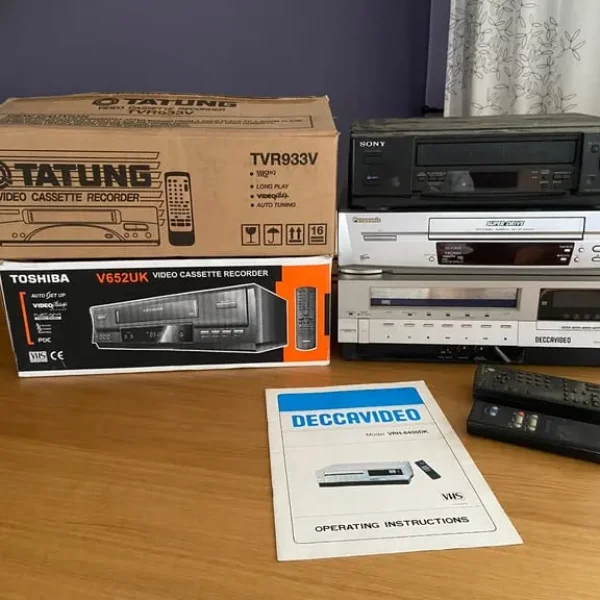 5 x VHS VCR Players – Sony, Toshiba, Panasonic, Tatung