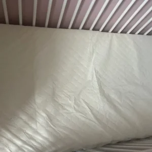 White wood cot bed with new mattress - Image 7