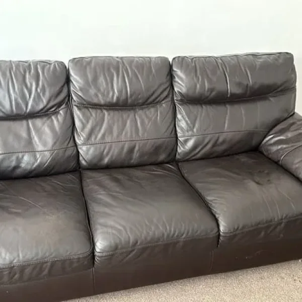 dark brown leather sofa set – 5 seats