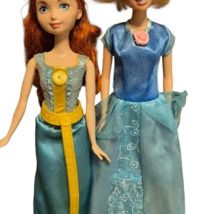 5 disney princess dolls – merida, cinderella, ariel, aurora, belle - Image 2