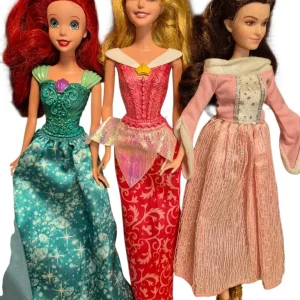 5 disney princess dolls – merida, cinderella, ariel, aurora, belle - Image 3