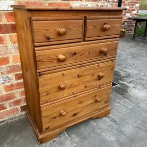 Solid Pine Chest of Drawers - Image 4