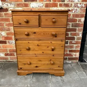 Solid Pine Chest of Drawers - Image 7