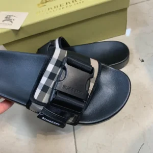 Burberry Buckled Vintage Slides - Image 2