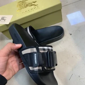 Burberry Buckled Vintage Slides - Image 4