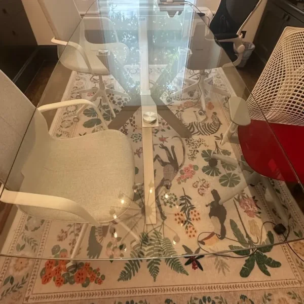 Free large glass dining table