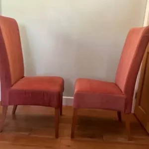 High back dining chairs x2 - Image 2