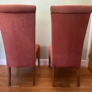 High back dining chairs x2 - Image 3