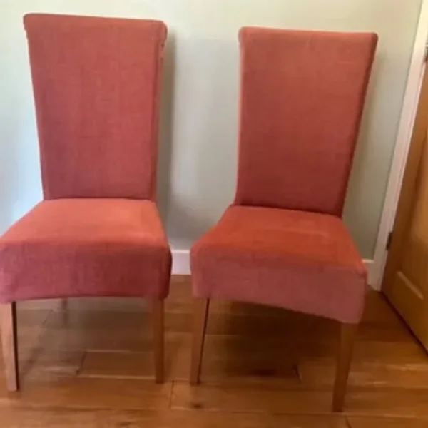High back dining chairs x2