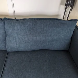Blue 3 seater sofa - Image 4