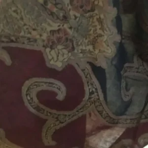 Ladies scarf with soft light wool and oriental pattern - Image 6