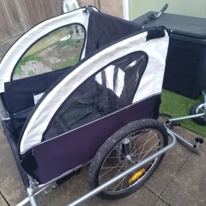 Bicycle trailer x2 children converts to push buggy - Image 3