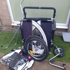 Bicycle trailer x2 children converts to push buggy - Image 7
