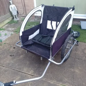Bicycle trailer x2 children converts to push buggy