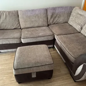 DFS corner sofa bed with ottoman foot stool - Image 2