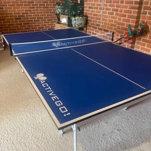 9FT Table Tennis Table with Wheels and Foldable Design