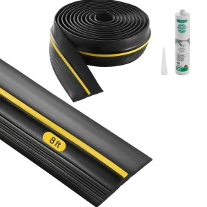 Sealed Garage Floor Threshold Seal Rubber 8ft with Adhesive