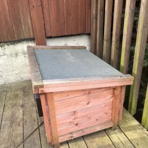 Outdoor Wooden Cat House with Cat Flap - Image 3