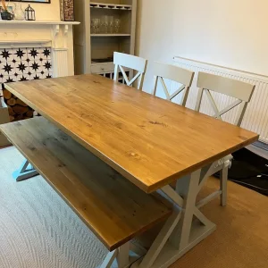 John Lewis Durham 6 Seater Dining Table and Bench/Chairs