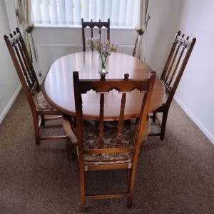 Ercol dining table and 4 chairs - Image 3