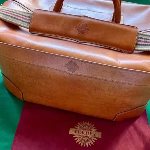 Purdey 48HR Leather Holdall in Tan