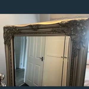 Baroque style Silver full length mirror - Image 3