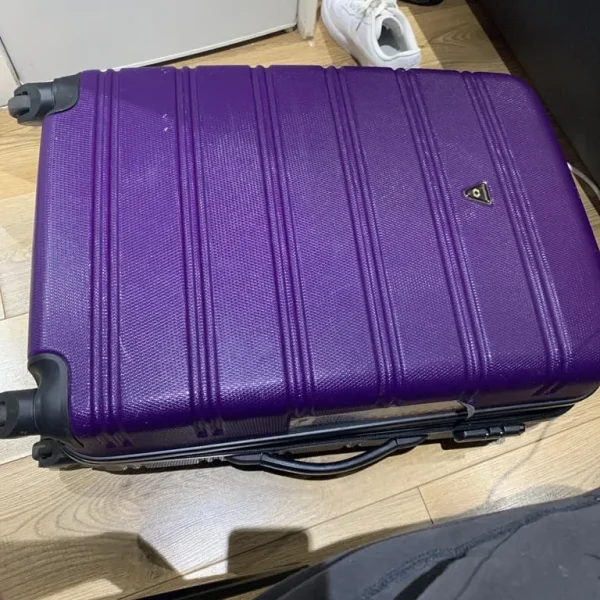 Purple suitcase