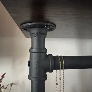 Wardrobe with shelves and clothes rack - Image 2