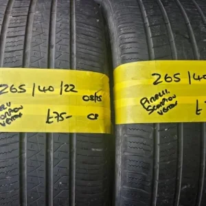 265 / 40 / 22 PIRELLI SCORPION VERDE TYRES - TWO AVAILABLE