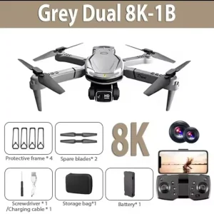 V88 Drone 8K 5G GPS Professional HD Aerial Photography HD Dual Camera - GREY - Image 4