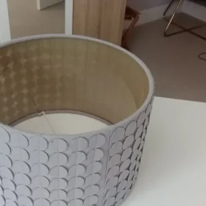 Modern Felted Circular Grey Lampshade - Image 2