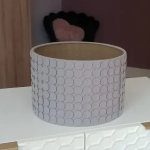 Modern Felted Circular Grey Lampshade