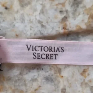 Victoria's Secret black lace lingerie set with silver glitter elastic details - Image 3