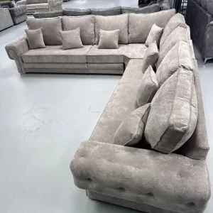 Verona Sofa Set – 3+2 Seater Corner Sofa with Velvet Seats