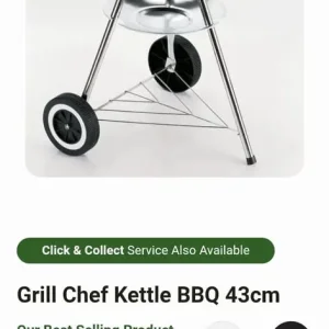 used Grill Chef Kettle BBQ 43cm