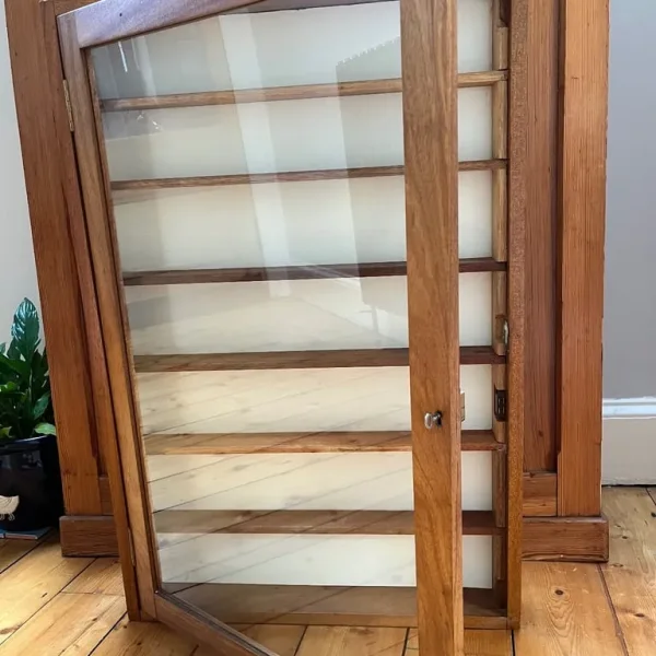 Solid wood display cabinet