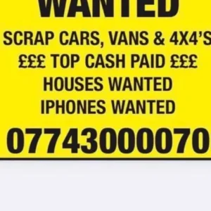 Scrap cars any year or model wanted