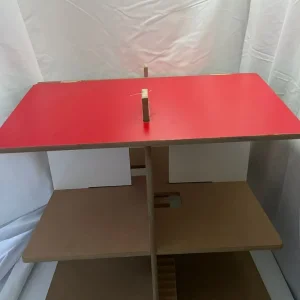 Pintoy Red and White Open-Sided Dolls House - Image 2