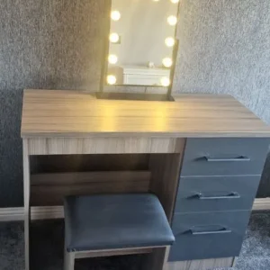Dressing Table with Stool and Mirror - Image 2