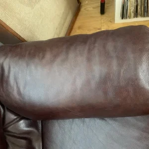 Real leather sofa and armchair - Image 2