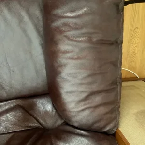 Real leather sofa and armchair - Image 3