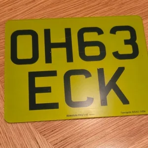 OH 63 ECK Private Number Plate - Image 2